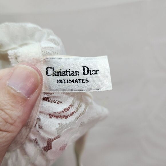 Christian Dior Intimates Vintage White Lace Garter with Straps One Size - Picture 6 of 8
